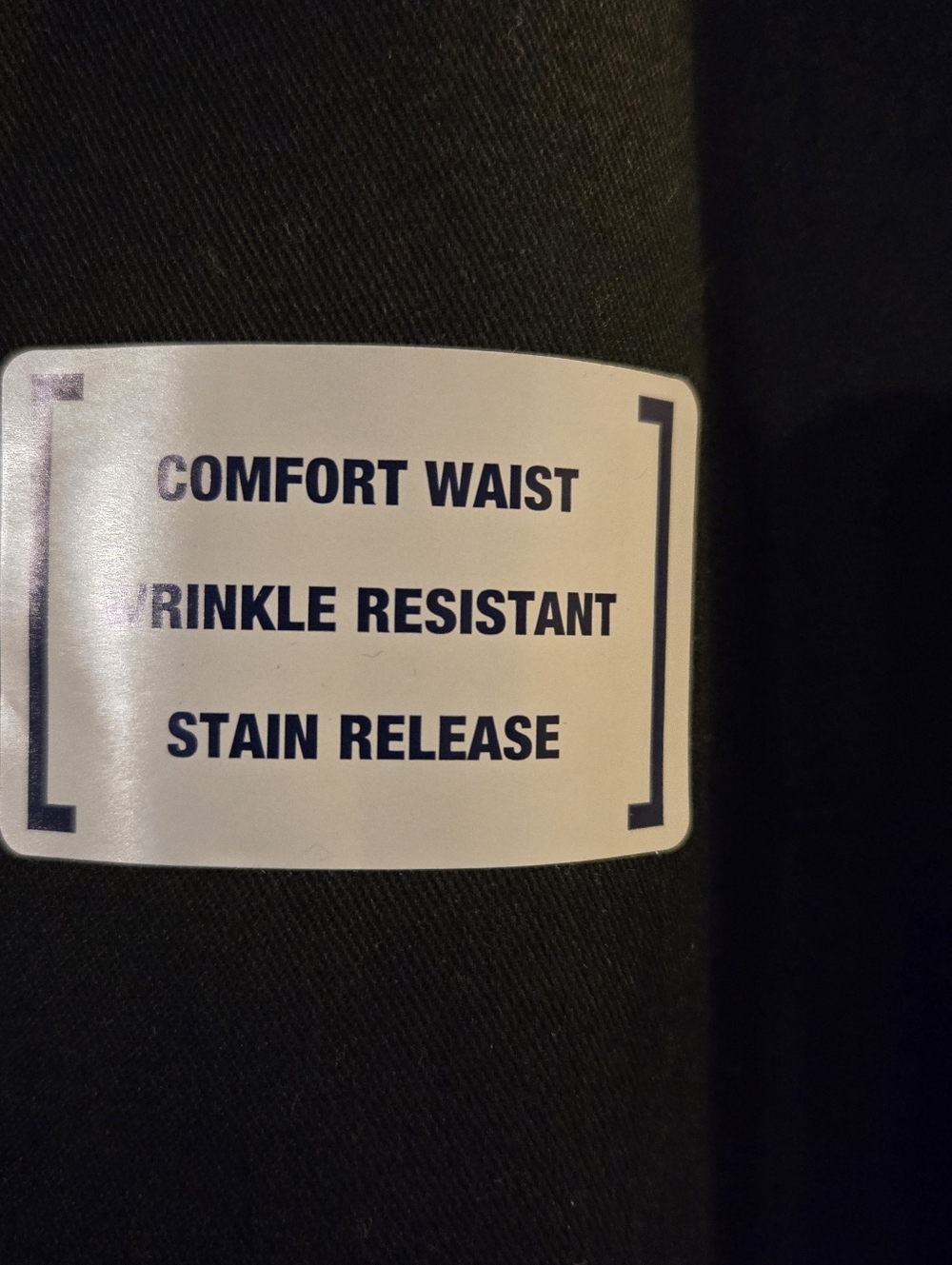 George New Mens Black Premium Khaki Straight Pants 42x30 Wrinkle Resistant - Picture 4 of 8